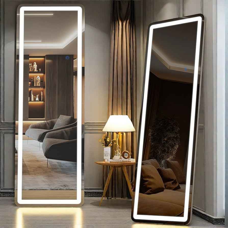 Espejo Horizontal con luz led y sistema antiempañante (Alto 60cm x 80cm Alto)