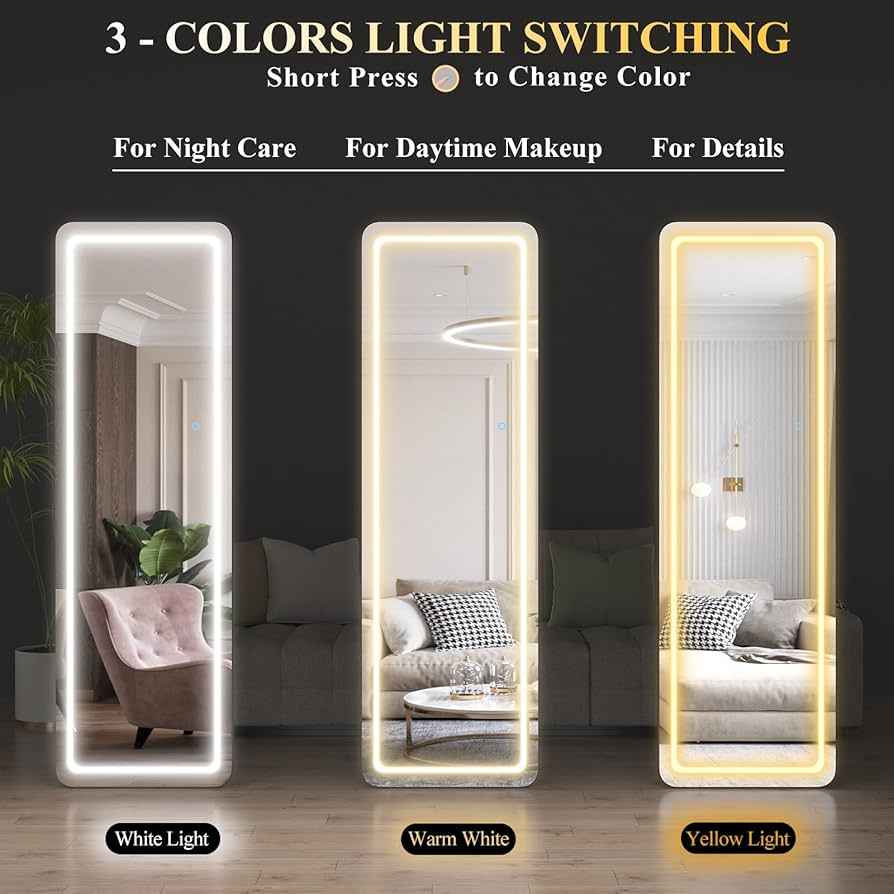 Espejo Horizontal con luz led y sistema antiempañante (Alto 60cm x 80cm Alto)